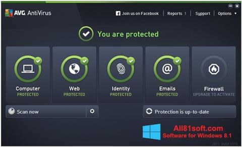 Снимка на екрана AVG AntiVirus Pro за Windows 8.1