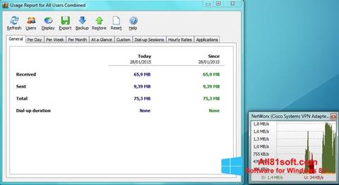 Снимка на екрана NetWorx за Windows 8.1
