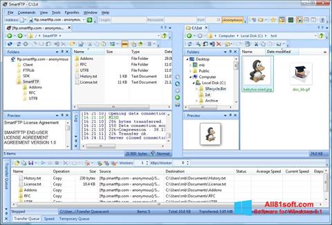 Снимка на екрана SmartFTP за Windows 8.1