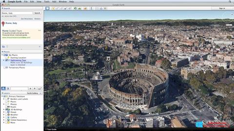 Снимка на екрана Google Earth за Windows 8.1