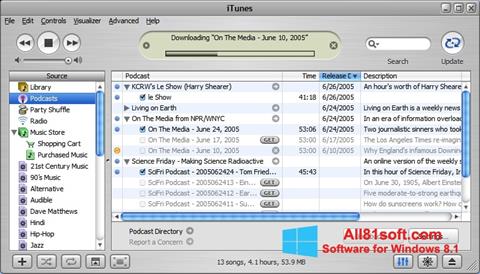 Снимка на екрана iTunes за Windows 8.1