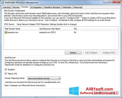 Снимка на екрана Microsoft ActiveSync за Windows 8.1