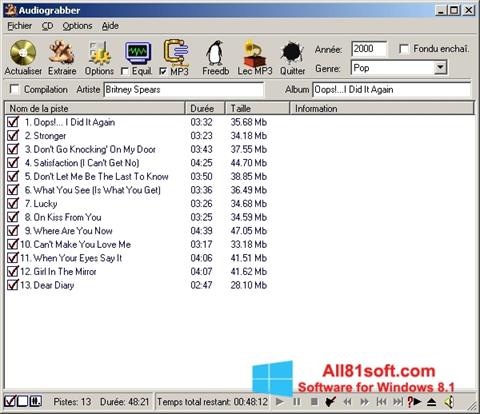 Снимка на екрана Audiograbber за Windows 8.1