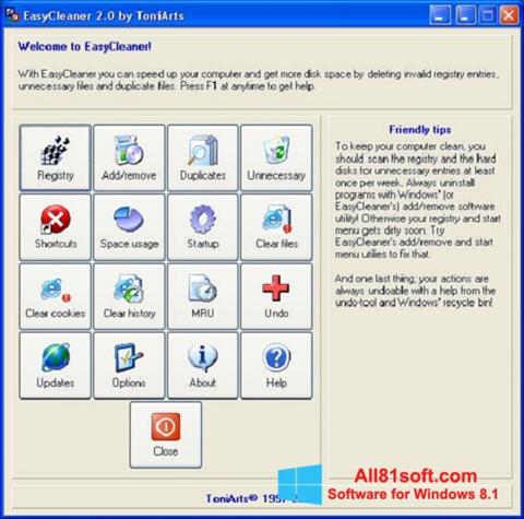 Снимка на екрана EasyCleaner за Windows 8.1