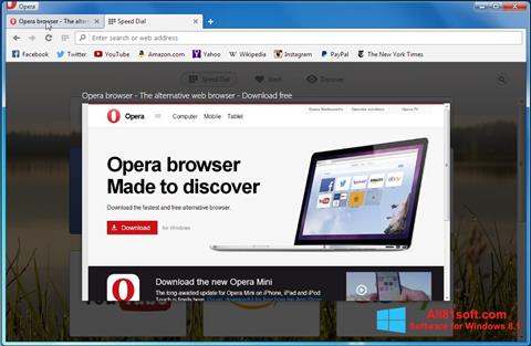Снимка на екрана Opera Developer за Windows 8.1
