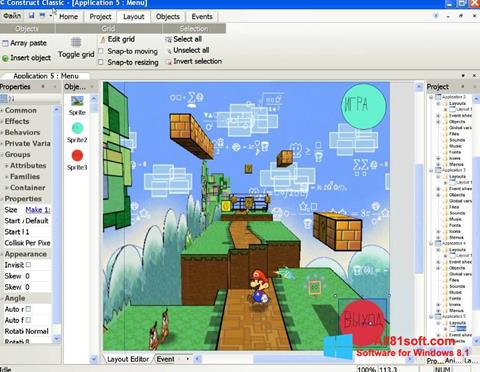 Снимка на екрана Construct Classic за Windows 8.1