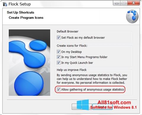 Снимка на екрана Flock за Windows 8.1