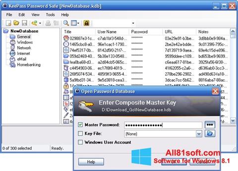 Снимка на екрана KeePass за Windows 8.1