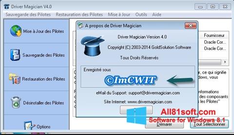 Снимка на екрана Driver Magician за Windows 8.1