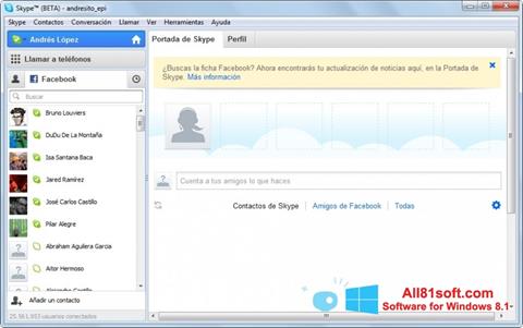Снимка на екрана Skype Beta за Windows 8.1