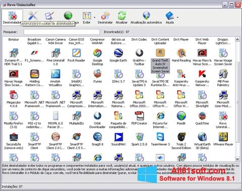 Снимка на екрана Revo Uninstaller за Windows 8.1