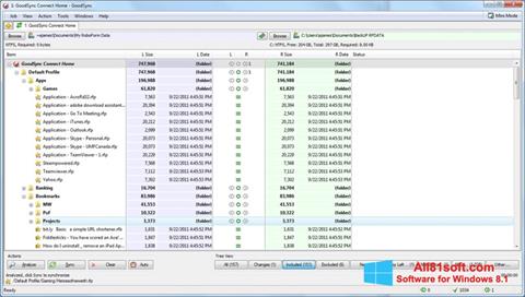 Снимка на екрана GoodSync за Windows 8.1