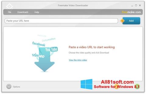 Снимка на екрана Freemake Video Downloader за Windows 8.1