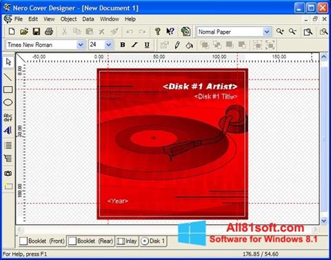 Снимка на екрана Nero Cover Designer за Windows 8.1