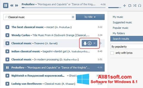 Снимка на екрана SaveFrom.net за Windows 8.1